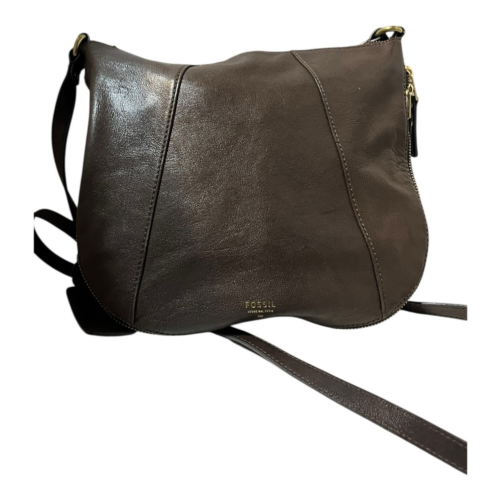 Fossil Dark Brown Leather Gwen Crossbosy Bag